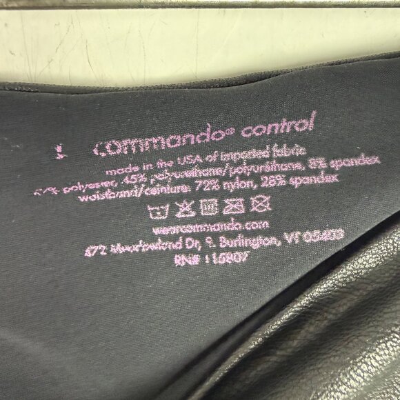 Commando Pull On Skinny Faux Leather Leggings Black Size Large L - Picture 6 of 12